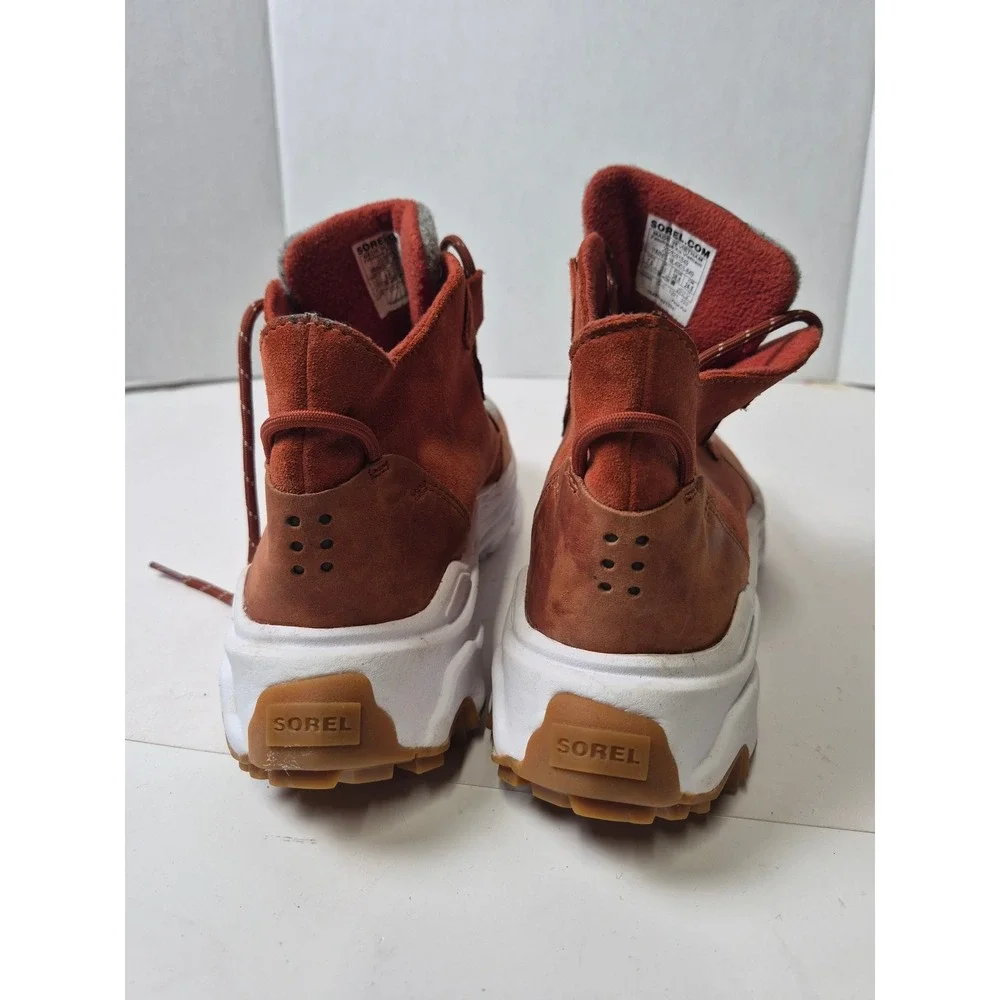 Sorel Kinetic Breakthru Conquest Waterproof Suede Boots Clay Grey NL4903-849 7.5